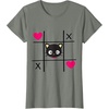image:imageChococat Tic Tac Toe Valentine Tee Shirt Men Women Girls Kids TShirtOlive Heather