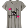 image:imageChococat Tic Tac Toe Valentine Tee Shirt Men Women Girls Kids TShirtSlate Grey