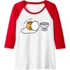 image:imageGudetama Too Lazy to Dunk Basketball Raglan Baseball TeeRedWhite