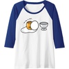 image:imageGudetama Too Lazy to Dunk Basketball Raglan Baseball TeeRoyal BlueWhite