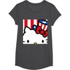 image:imageHello Kitty Americana Close Up Tee Shirt TShirtDark Heather Grey