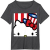image:imageHello Kitty Americana Close Up Tee Shirt TShirtDark Heather Grey