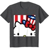 image:imageHello Kitty Americana Close Up Tee Shirt TShirtDark Heather Grey