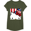 image:imageHello Kitty Americana Close Up Tee Shirt TShirtOlive Green