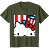 image:imageHello Kitty Americana Close Up Tee Shirt TShirtOlive Green