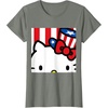 image:imageHello Kitty Americana Close Up Tee Shirt TShirtOlive Heather