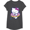 image:imageHello Kitty Donut Sprinkles Floaty Summer Swimming TShirtDark Heather Grey