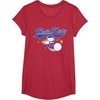 image:imageHello Kitty Home Run Baseball Softball Tee Shirt TShirtRed Heather