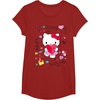 image:imageHello Kitty Love Notes Valentine Tee Shirt TShirtCranberry Red