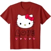 image:imageHello Kitty Love and Hearts Valentine Shirt TShirtCranberry Red