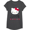 image:imageHello Kitty Love and Hearts Valentine Shirt TShirtDark Heather Grey