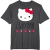 image:imageHello Kitty Love and Hearts Valentine Shirt TShirtDark Heather Grey