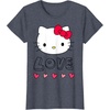 image:imageHello Kitty Love and Hearts Valentine Shirt TShirtHeather Blue