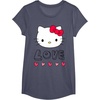 image:imageHello Kitty Love and Hearts Valentine Shirt TShirtHeather Blue