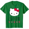 image:imageHello Kitty Love and Hearts Valentine Shirt TShirtKelly Green