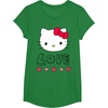 image:imageHello Kitty Love and Hearts Valentine Shirt TShirtKelly Green