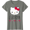 image:imageHello Kitty Love and Hearts Valentine Shirt TShirtOlive Heather
