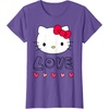 image:imageHello Kitty Love and Hearts Valentine Shirt TShirtPurple Heather