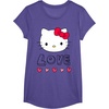 image:imageHello Kitty Love and Hearts Valentine Shirt TShirtPurple Heather