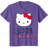 image:imageHello Kitty Love and Hearts Valentine Shirt TShirtPurple Heather