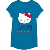 image:imageHello Kitty Love and Hearts Valentine Shirt TShirtSapphire Blue