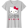 image:imageHello Kitty Love and Hearts Valentine Shirt TShirtSilver Grey