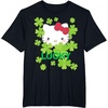 image:imageHello Kitty Lucky Clover St Patricks Day Tee Shirt TShirtBlack