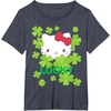image:imageHello Kitty Lucky Clover St Patricks Day Tee Shirt TShirtHeather Blue