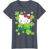image:imageHello Kitty Lucky Clover St Patricks Day Tee Shirt TShirtHeather Blue