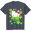 image:imageHello Kitty Lucky Clover St Patricks Day Tee Shirt TShirtHeather Blue