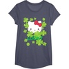 image:imageHello Kitty Lucky Clover St Patricks Day Tee Shirt TShirtHeather Blue