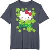 image:imageHello Kitty Lucky Clover St Patricks Day Tee Shirt TShirtHeather Blue