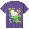 image:imageHello Kitty Lucky Clover St Patricks Day Tee Shirt TShirtPurple Heather