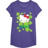 image:imageHello Kitty Lucky Clover St Patricks Day Tee Shirt TShirtPurple Heather