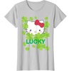 image:imageHello Kitty Lucky Clover St Patricks Day Tee Shirt TShirtSilver Grey