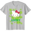 image:imageHello Kitty Lucky Clover St Patricks Day Tee Shirt TShirtSilver Grey