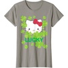 image:imageHello Kitty Lucky Clover St Patricks Day Tee Shirt TShirtSlate Grey