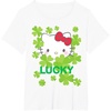 image:imageHello Kitty Lucky Clover St Patricks Day Tee Shirt TShirtWhite