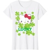 image:imageHello Kitty Lucky Clover St Patricks Day Tee Shirt TShirtWhite