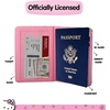 image:imageHello Kitty Pebbled Pink Passport Holder for Travel Official License Sanrio Passport Cover for WomenBlue