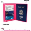 image:imageHello Kitty Pebbled Pink Passport Holder for Travel Official License Sanrio Passport Cover for WomenGradient