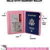 image:imageHello Kitty Pebbled Pink Passport Holder for Travel Official License Sanrio Passport Cover for WomenHello Kitty Face Pink