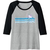 image:imageHello Kitty Swim Snorkle Summer Stripe Raglan Baseball TeeBlackAthletic Heather