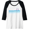 image:imageHello Kitty Swim Snorkle Summer Stripe Raglan Baseball TeeBlackWhite
