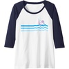 image:imageHello Kitty Swim Snorkle Summer Stripe Raglan Baseball TeeNavy BlueWhite