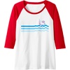 image:imageHello Kitty Swim Snorkle Summer Stripe Raglan Baseball TeeRedWhite