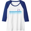 image:imageHello Kitty Swim Snorkle Summer Stripe Raglan Baseball TeeRoyal BlueWhite