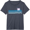image:imageHello Kitty Swim Snorkle Summer Stripe TShirtHeather Blue