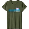 image:imageHello Kitty Swim Snorkle Summer Stripe TShirtOlive Green