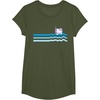 image:imageHello Kitty Swim Snorkle Summer Stripe TShirtOlive Green